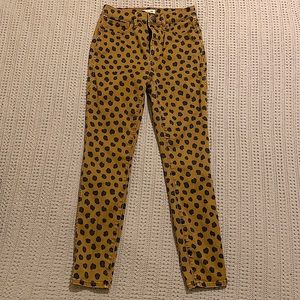 Madewell Gold Cheetah High Waisted Jeans Sz 27